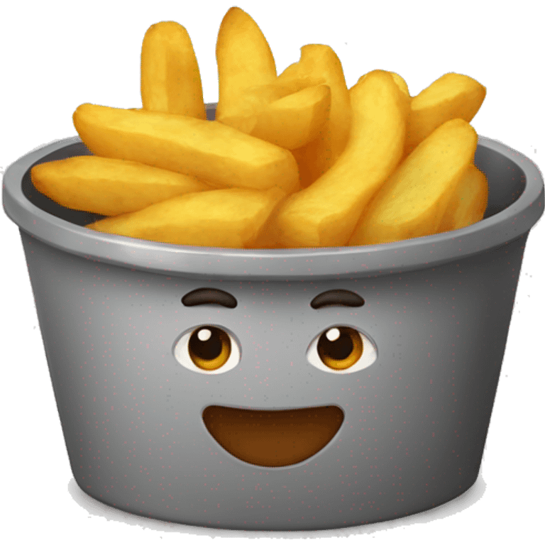 Batata frita em bandeja  emoji