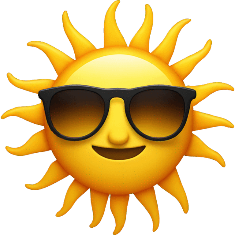 Sun with sunglasses on emoji