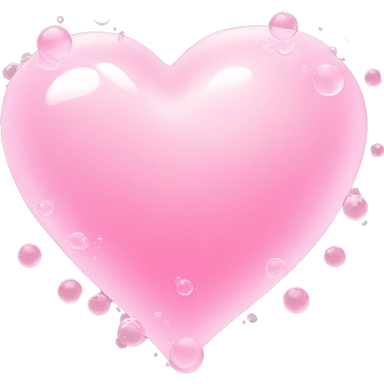 light pink heart with bubbles  emoji