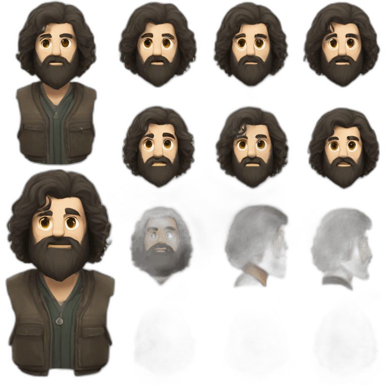 short haired Hagrid from the alan wake universe emoji