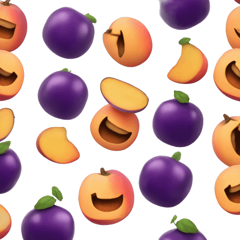 Peach and eggplant  emoji