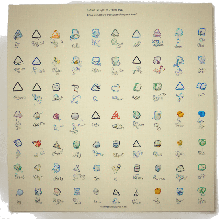 scientific poster showing formulas emoji