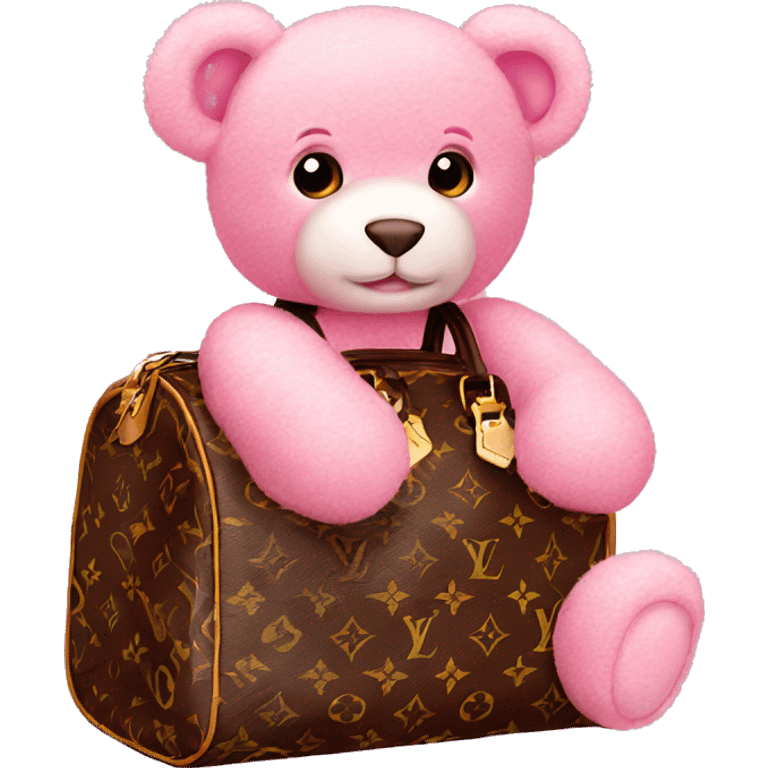 Louis Vuitton Teddy pink emoji