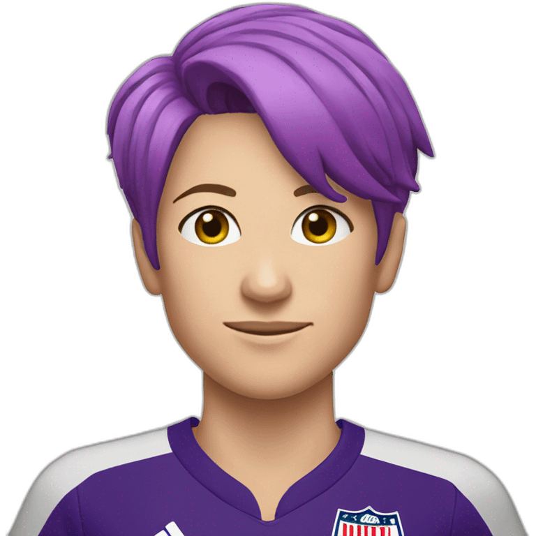 Megan Rapinoe, purple hair emoji