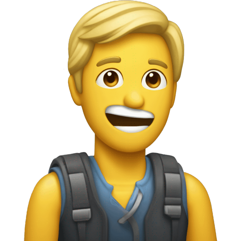 Un personaje animado en forma de ticket emoji