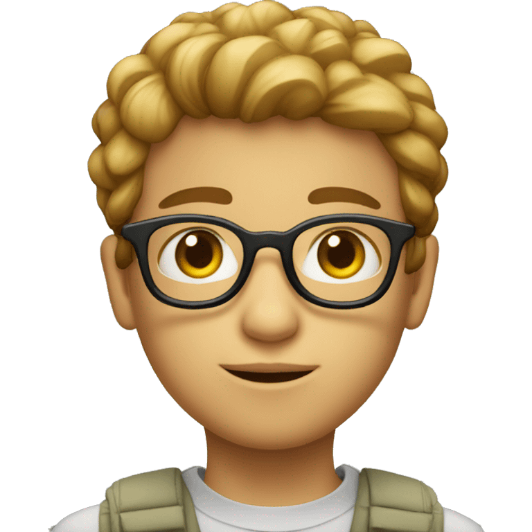 Un niño con lentes bien guapo emoji