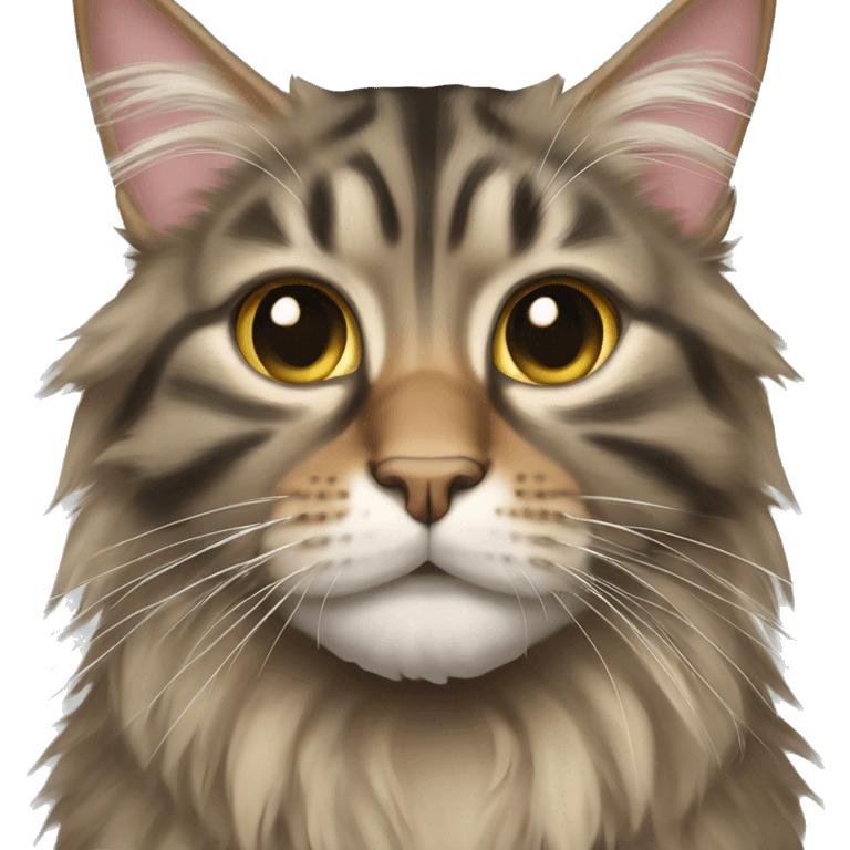 Tabby Maine coon cat emoji