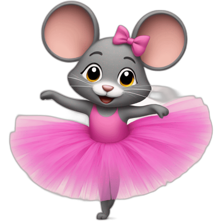 Souris qui danse avec un tutu emoji