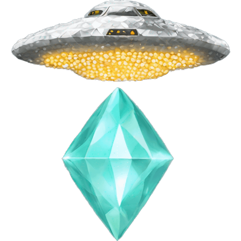 UFO made out of diamonds  emoji