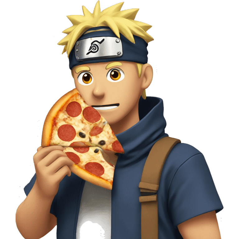 Naruto eating pizza  emoji