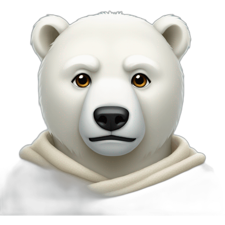 A polar bear jedi emoji