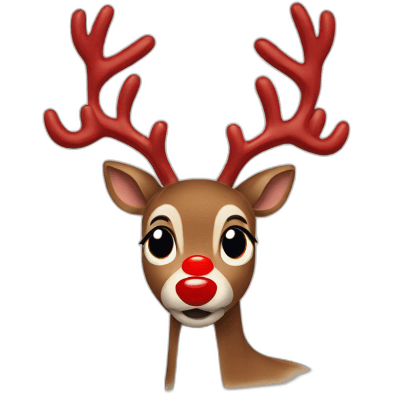 rudolph with red nose emoji