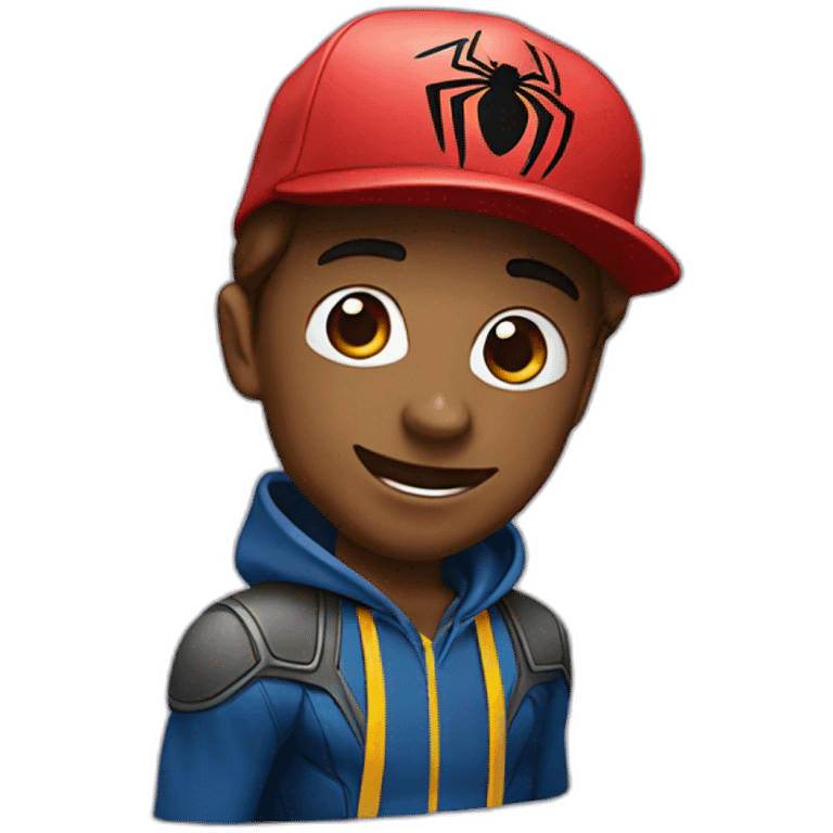 spiderman with a cap emoji