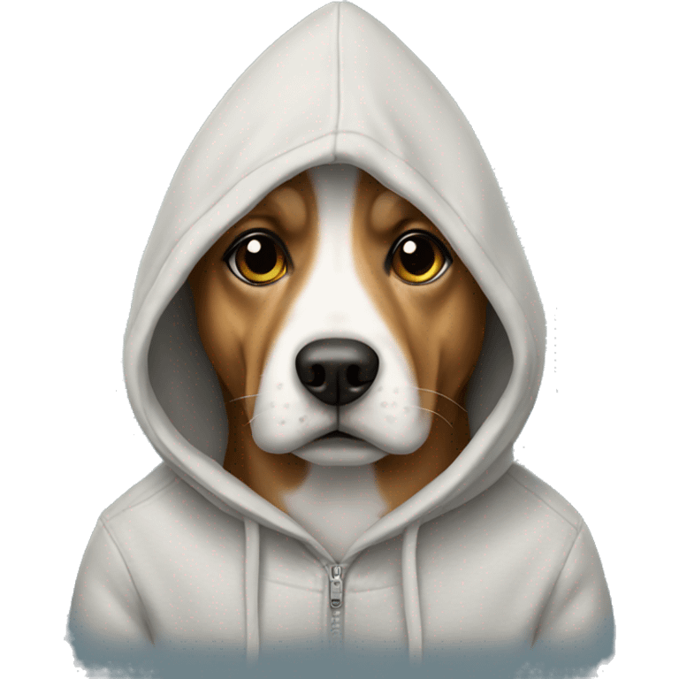 dog wearing hoodie emoji