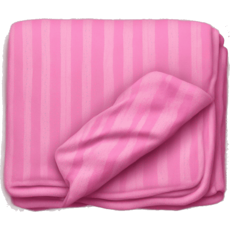 Pink folded Plad blanket emoji