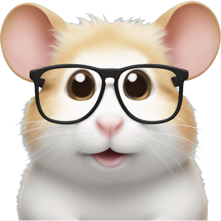 Hamster with glasses emoji