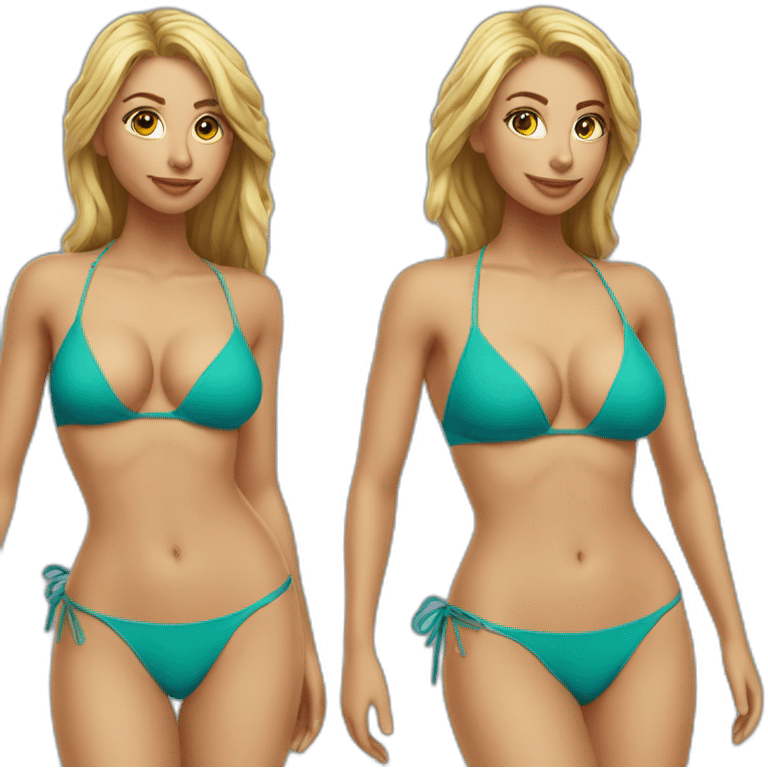 Femme en bikini deux piece emoji