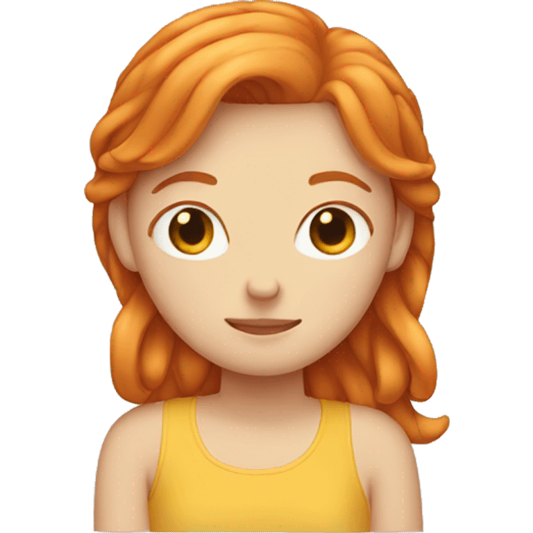 Ginger girl hand in forehead  emoji