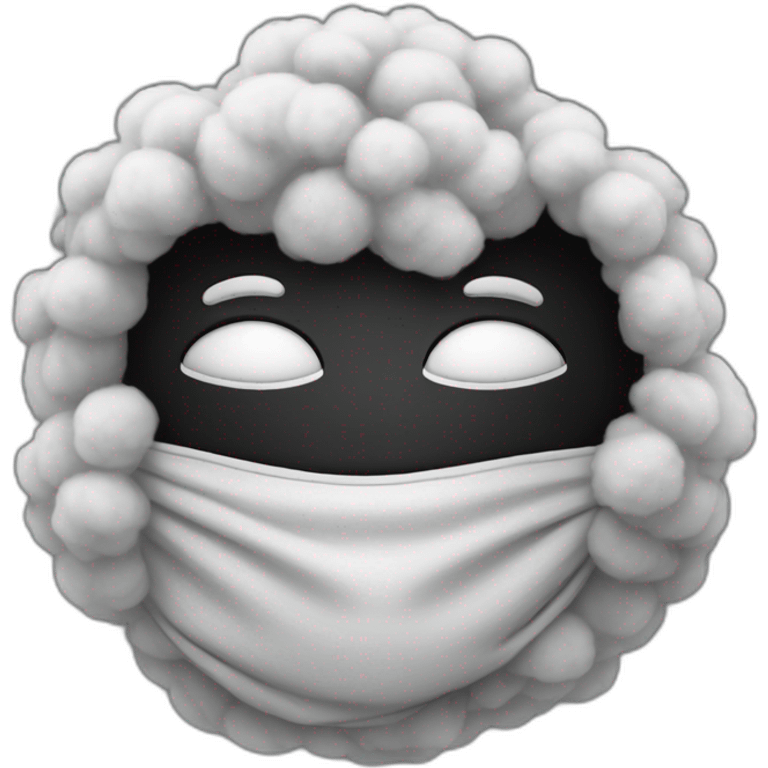 Un noir avec du coton emoji