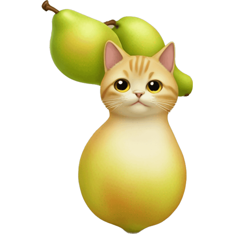 Cat that looks like a pear emoji