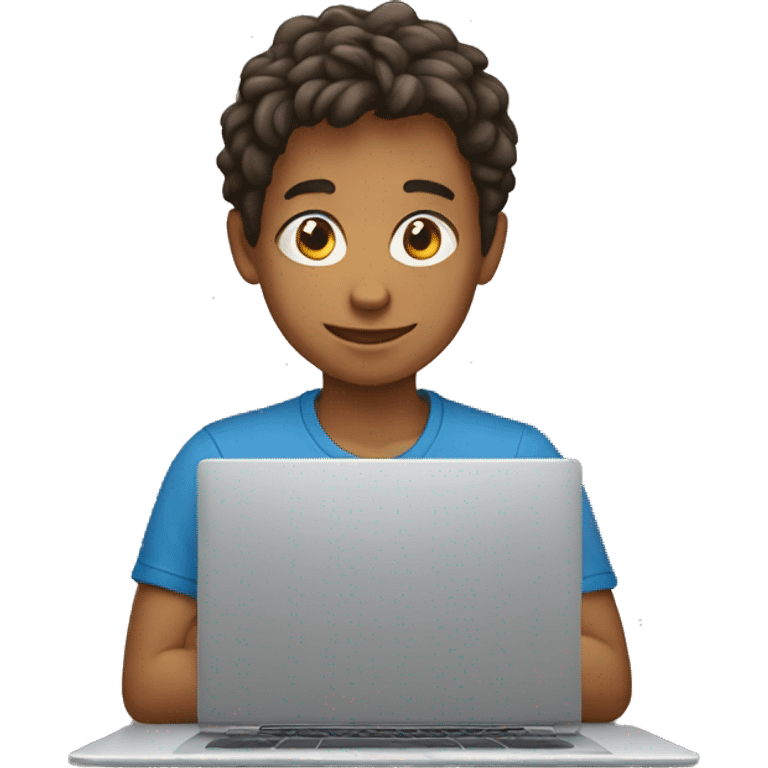 boy with laptop emoji