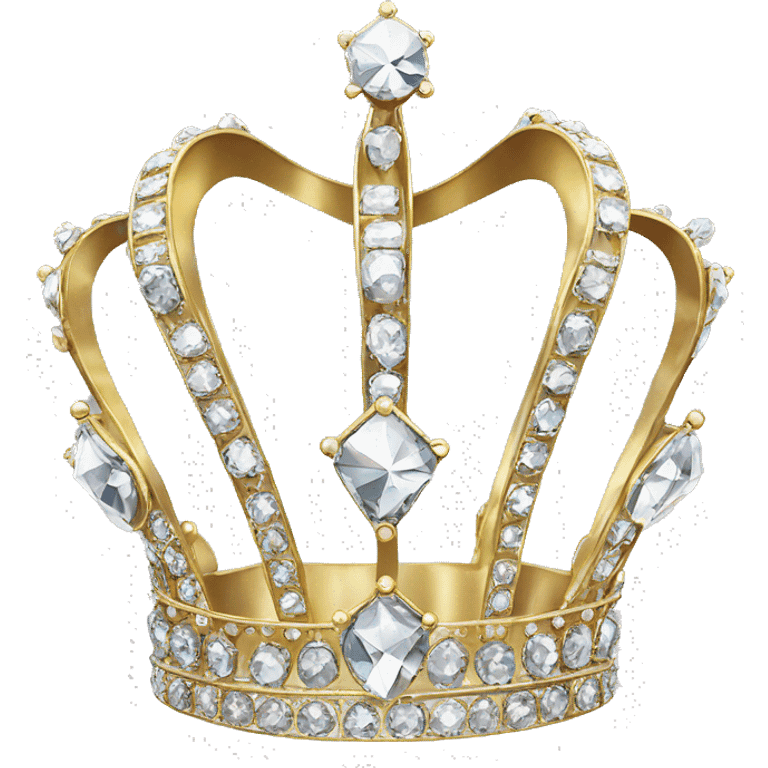 small silver gold crown diamond tiara emoji