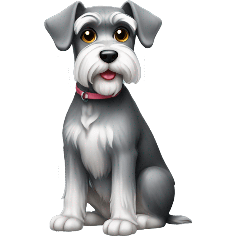 Sitting schnauzer emoji