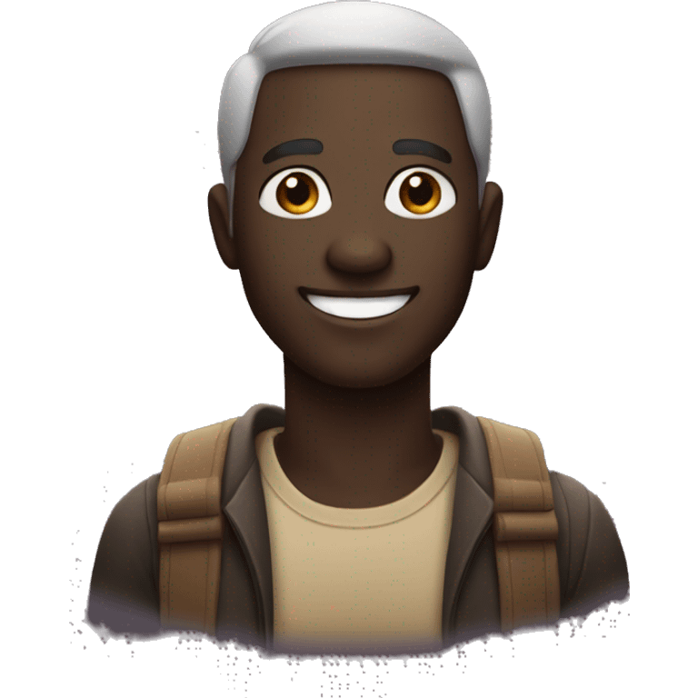 smiling dark-skinned male portrait emoji