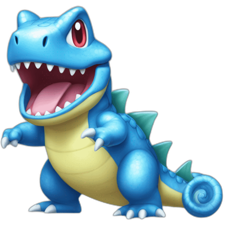 Shiny totodile emoji