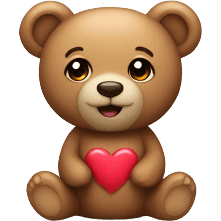 teddy bear with heart eyes emoji