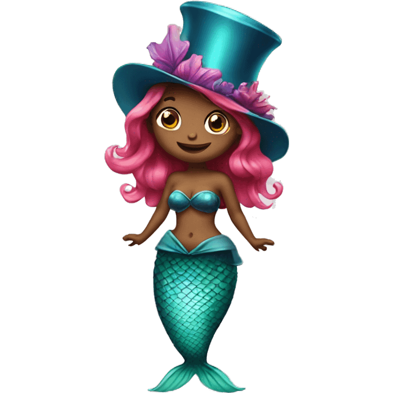 Mermaid with top hat emoji