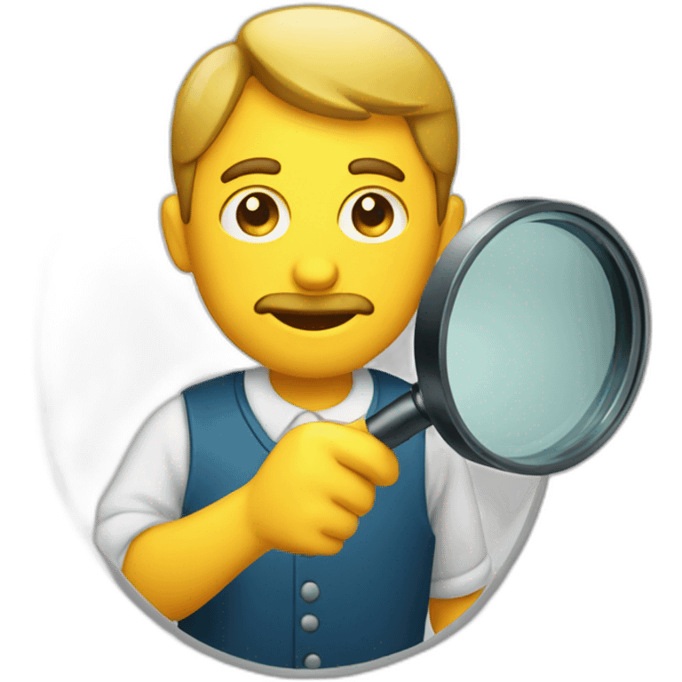 man magnifying glass, emoji