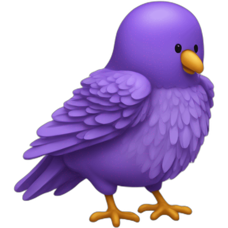 Caca violet avec des ailes emoji