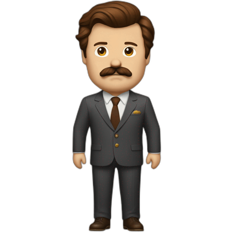 Ron-swanson-suit emoji