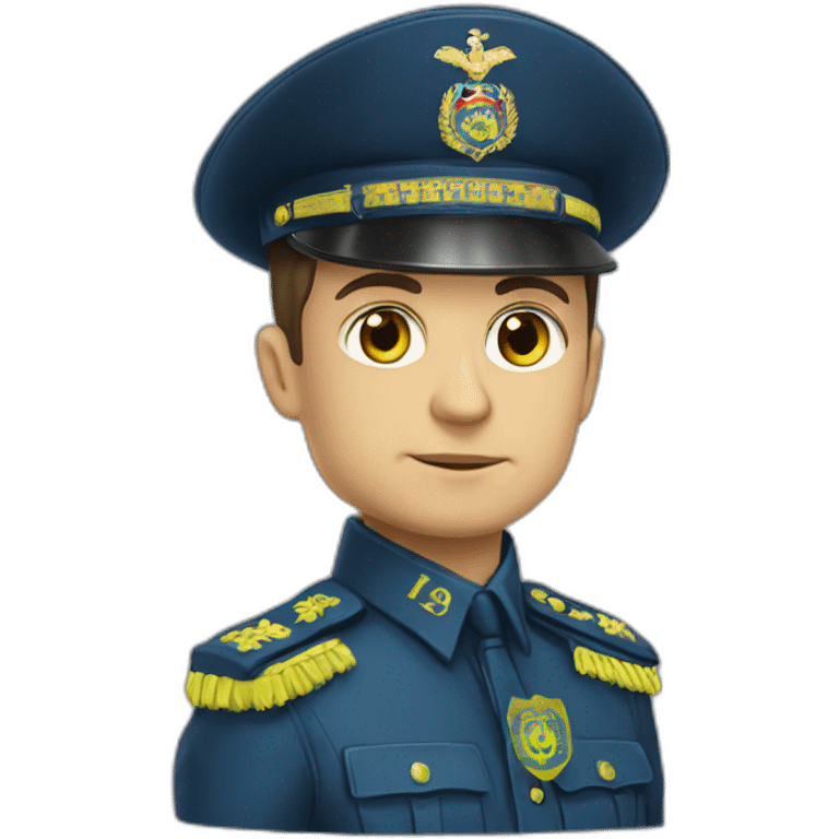 zelenskiy in the uniform of the national police of Ukraine emoji