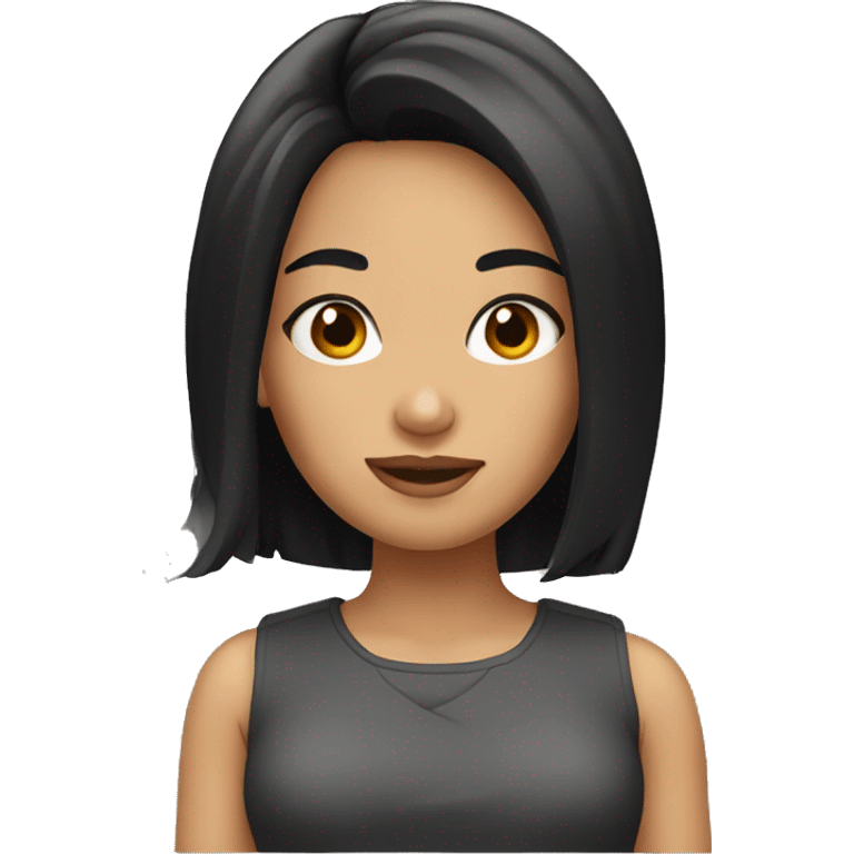 Girl with black Hair emoji