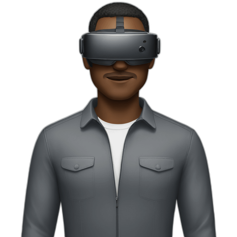 Man wearing apple vr googles emoji