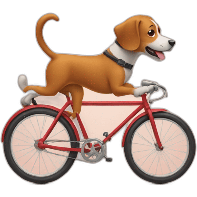 Dog ridding a bike emoji