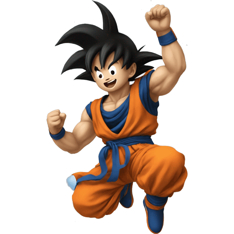 playful goku in the sky emoji