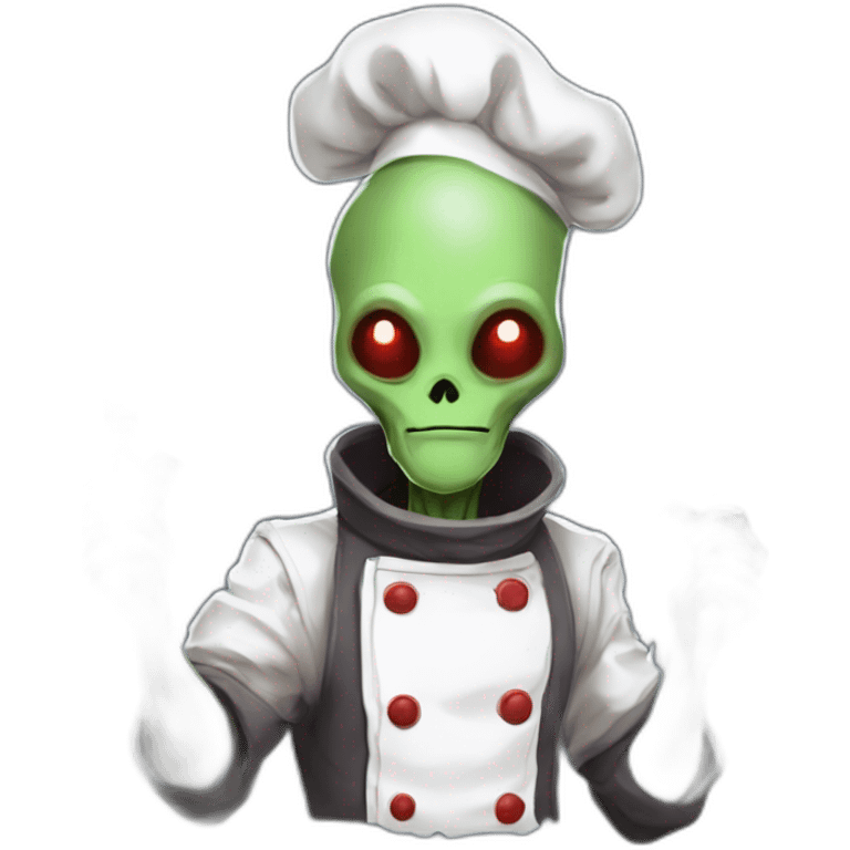 alien chef scifi roguelike rpg style inspired by slay the spire digital art emoji