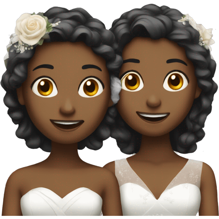 two girls married emoji