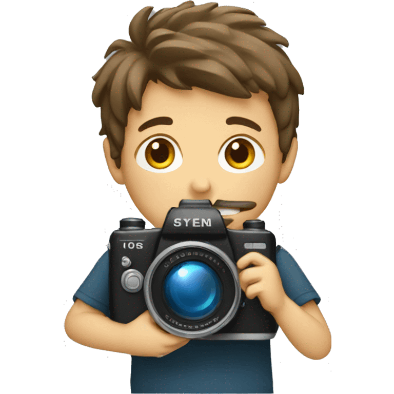 Boy with camera emoji