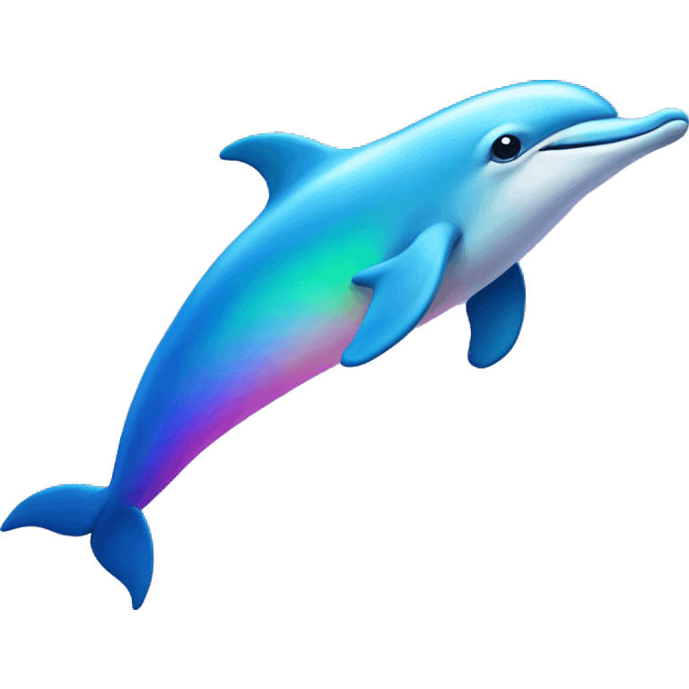 Rainbow Dolphin Full Body emoji