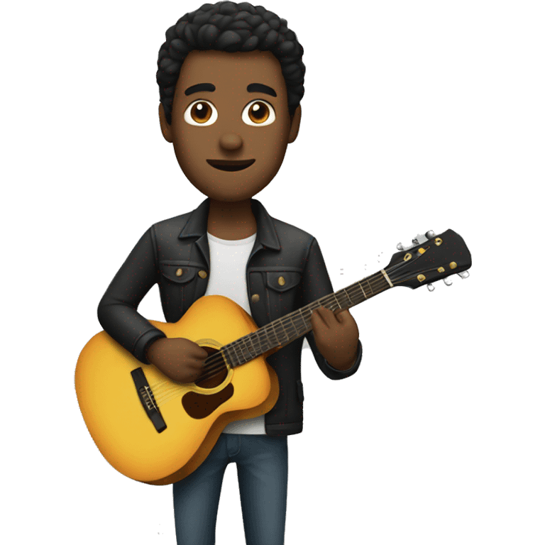 a man with guitar emoji