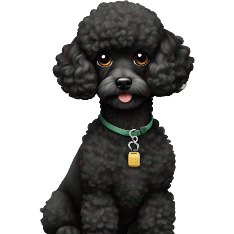 black toy poodle smoking emoji