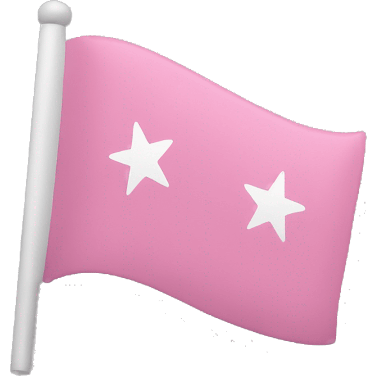 Pink flag with a white star in the center emoji