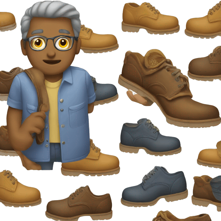 man who makes shoes pattern emoji