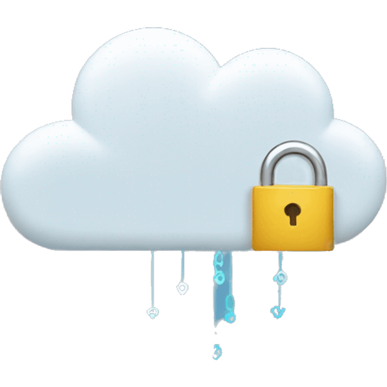 Cloud with a Lock and Data Streams Emoji
 emoji