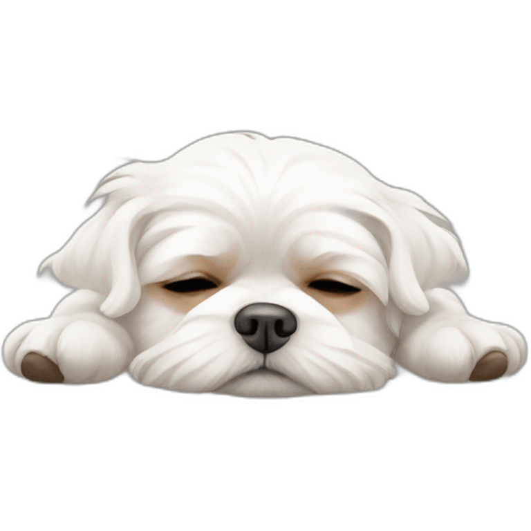 Maltese falling asleep emoji