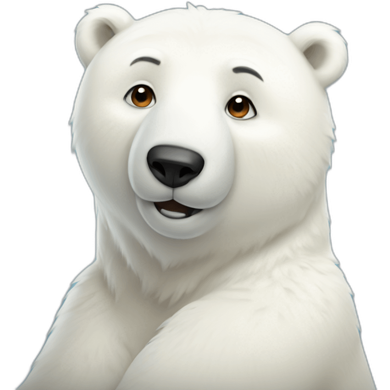 cute polar bear emoji